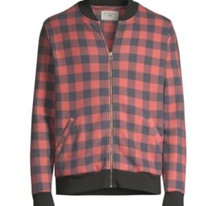 Sol Angeles Red and Black Checkered plaid Bomber Jacket brand new with tags